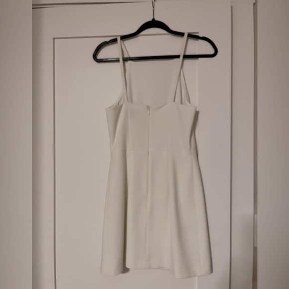 French Connection Whisper Light Square Neck Mini Dress / White Sz 2 / bride - Picture 5 of 7